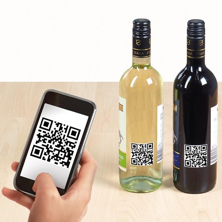 Actual product image HERMA QR code labels A4