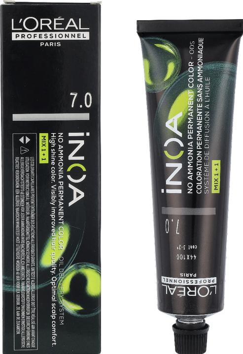Actual product image L'Oréal Paris L'Oreal Inoa Coloration D'Oxydation Ammonia Free (7.0 Medium blonde Intensive)