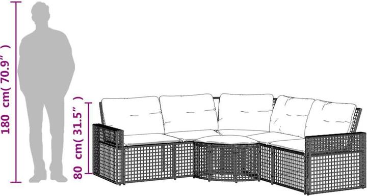 Actual product image vidaXL 10-piece garden lounge set with cushions