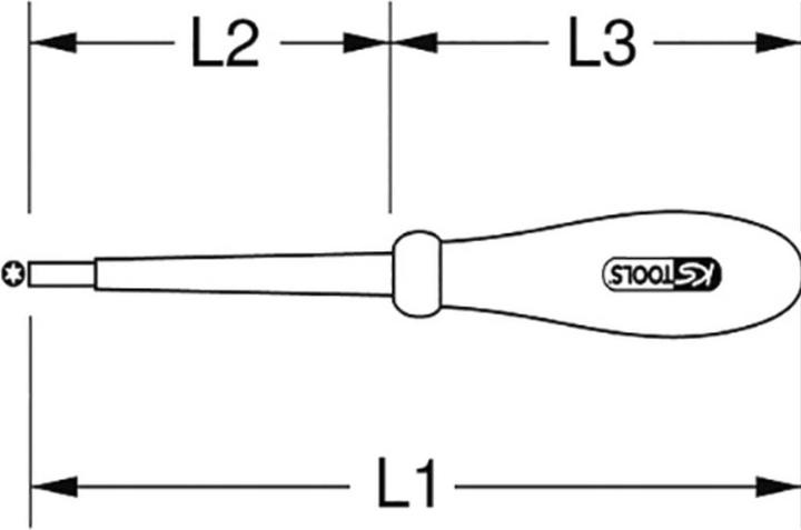 Actual product image KS Tools Screwdriver with protective insulation (TX)
