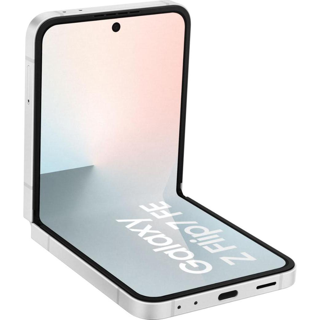 Samsung Galaxy Z Flip7 FE (128 GB, White, 6.69", SIM + eSIM, 5G), Smartphone, Weiss