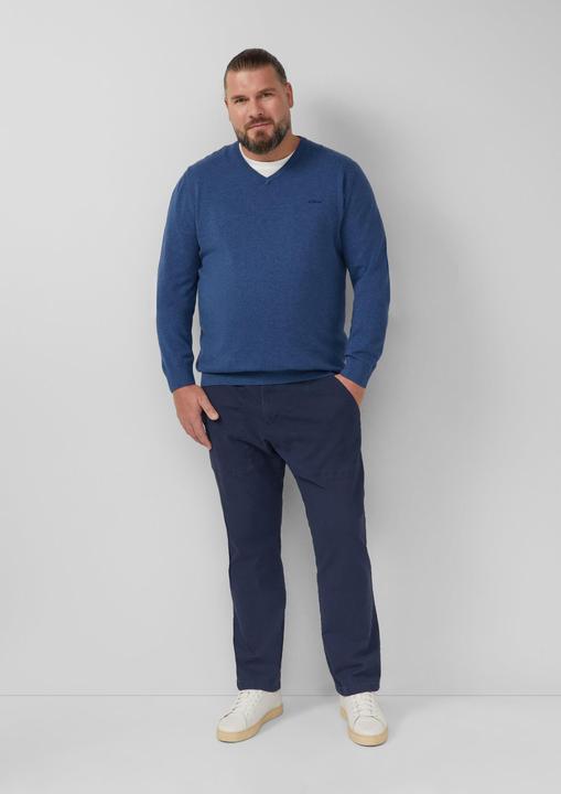 Produktbild S.Oliver Strickpullover Strickpullover mit Logo-Stickerei (4XL)