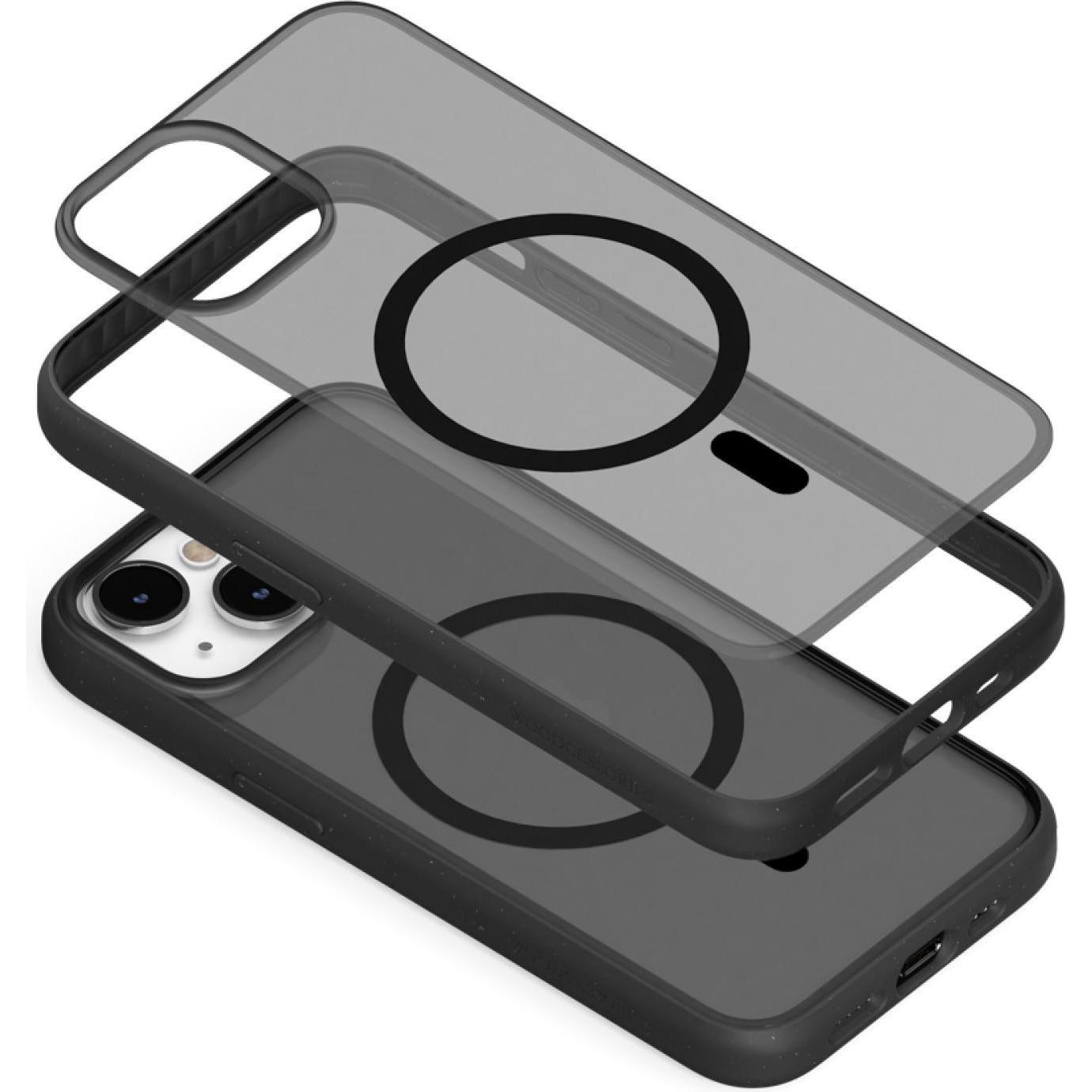 Thumbnail - Woodcessories Clear Case Magsafe (Apple iPhone 15), Smartphone Hülle, Schwarz