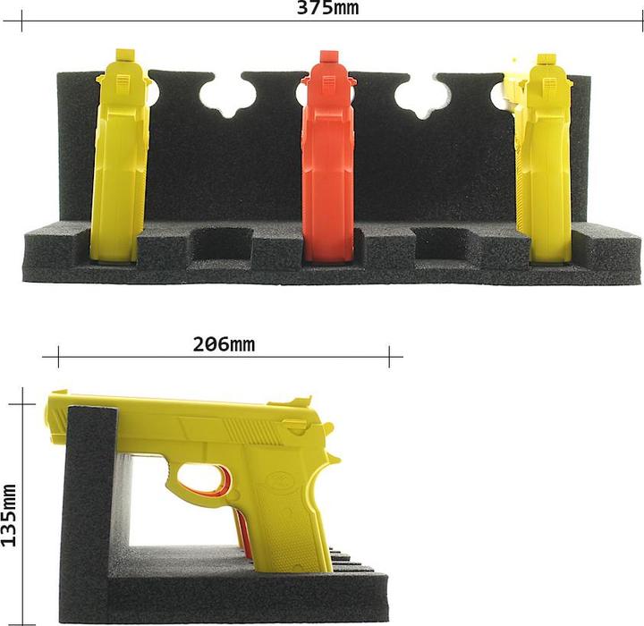 Actual product image Rottner Waffenhalter für 5 Kurzwaffen - flexibel in der Breite