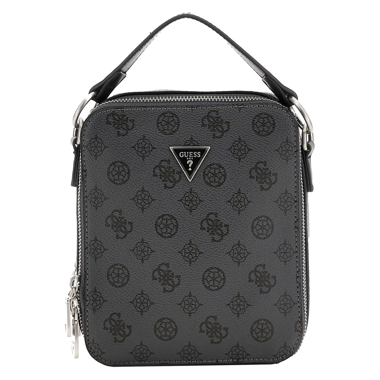 Guess, Herren, Handtasche, Torino Crossbody Double Zip Around, Grau