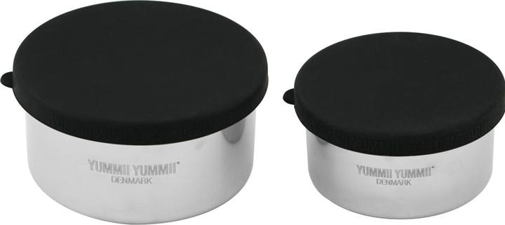 Actual product image Yummii Yummii Lunchbox Bento rounds small/medium Black/Silver