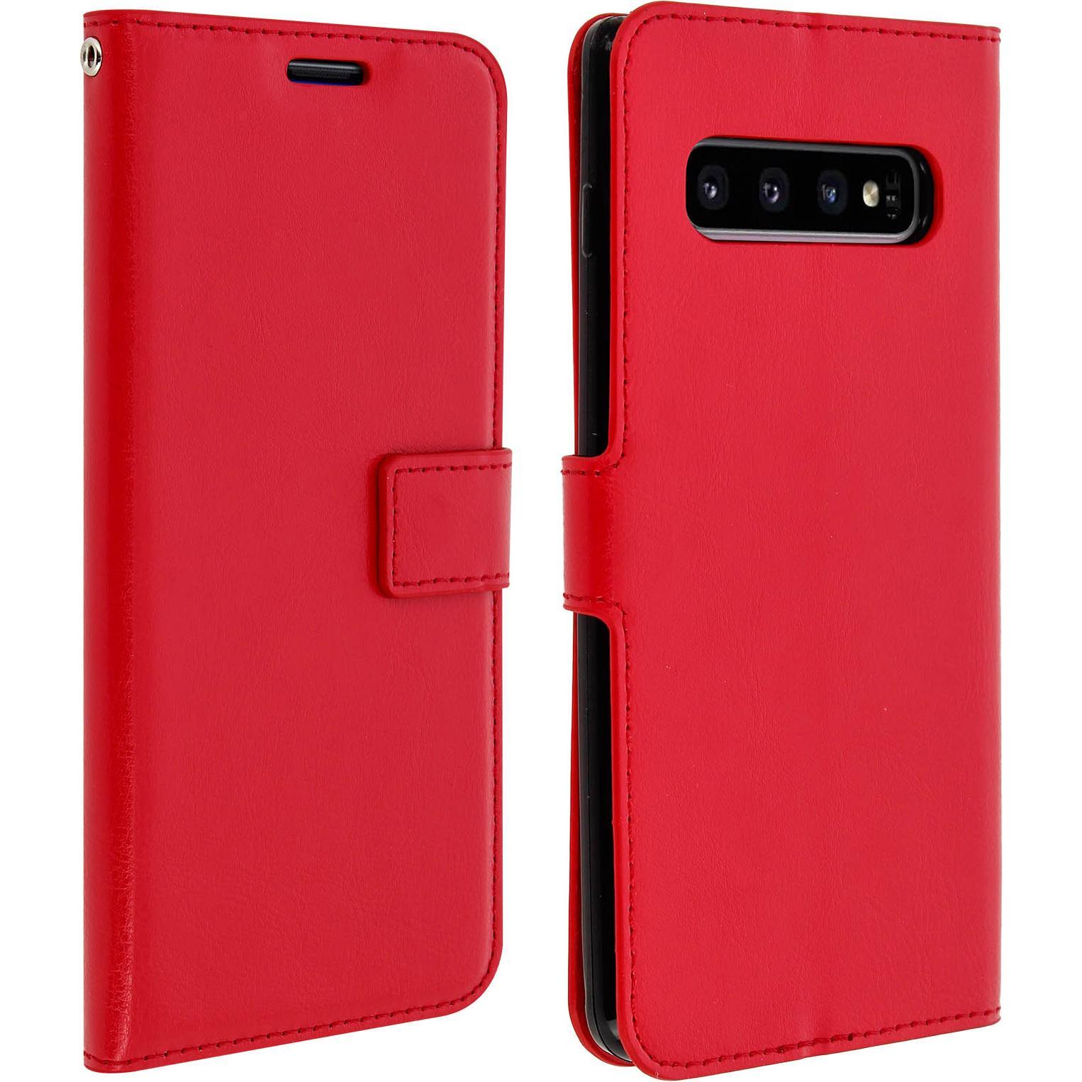 Avizar Vintage Series (Samsung Galaxy S10+), Smartphone Hülle, Rot