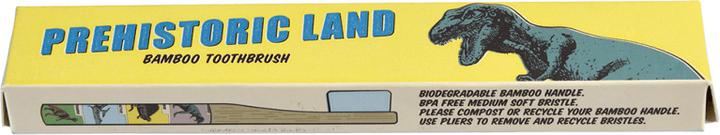 Immagine prodotto Rex London Spazzolino da denti in bambù per bambini, Terra Preistorica (Medio)