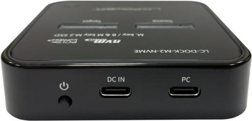 Actual product image LC-Power LC-DOCK-M2-NVME for 2x NVMe-M.2-SSD docking station retail