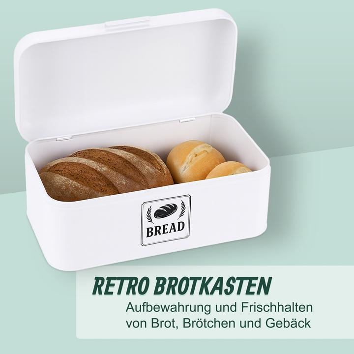 Actual product image Relaxdays Retro Brotkasten mit Deckel & Griff