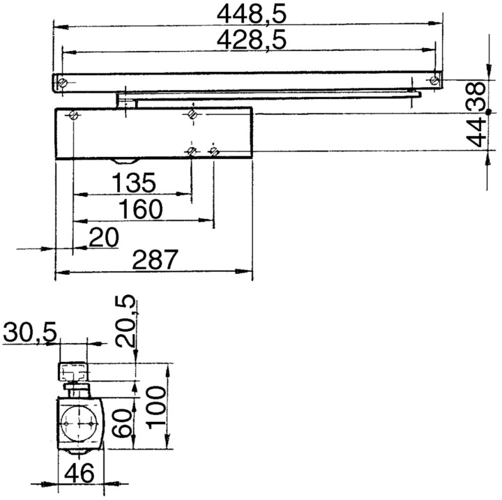 Image du produit Geze Ferme-porte TS 5000 L s.bras à glis (Intérieur)
