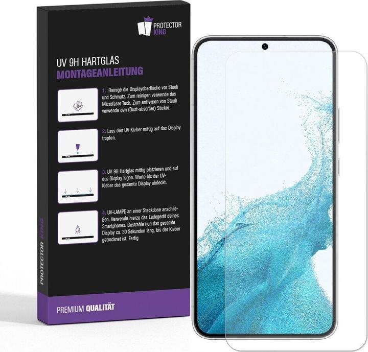 Actual product image Protectorking 1x UV Liquid real tempered 9H armoured glass 3D CLEAR (3 pcs., Samsung Galaxy S24+)