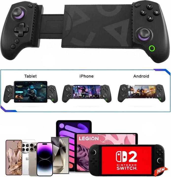Produktbild Abxylute S8 Black - Mobile Gaming Controller (Android, iOS, PC, Switch, Switch 2, Switch OLED)