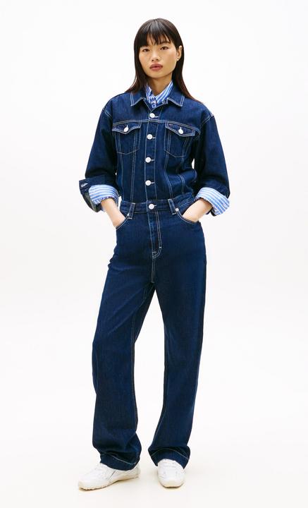 Produktbild Tommy Jeans Flag Embroidery Collared Denim Jumpsuit (M)