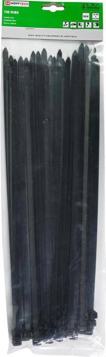 Actual product image ProPlus Cable ties 7.8 x 370 mm 50 pieces black (Plastic cable ties, 370 mm, 50 pcs.)