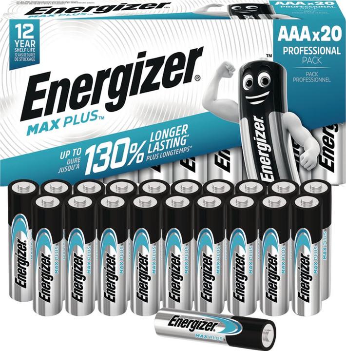 Image du produit Energizer Max Plus Micro (AAA) 20 pièces (20 pcs, AAA)