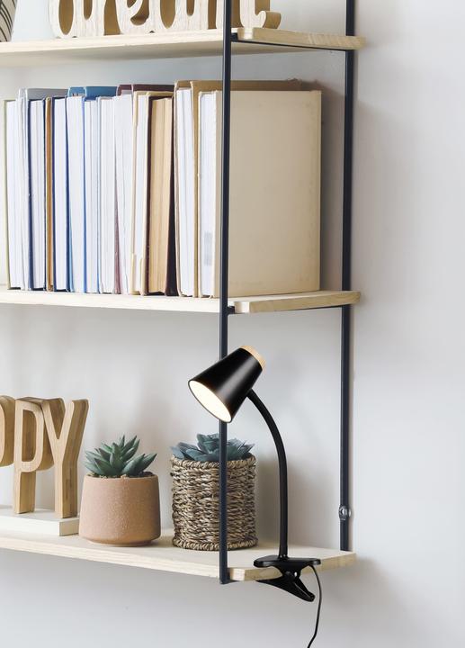 Image du produit Reality LED-Klemmleuchte PONGO, R25831102, 4,5W, 500lm, 3000K, schwarz (500 lm)