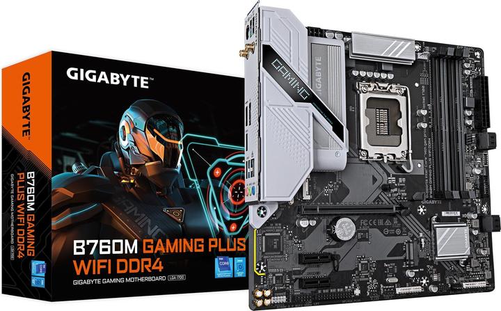 Produktbild Gigabyte B760M Gaming Plus WIFI DDR4 (LGA 1700, Intel B760, mATX)