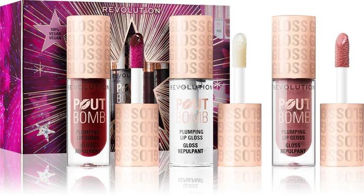 Actual product image I Heart Revolution Pout Bomb Plumping Lip Gloss Trio