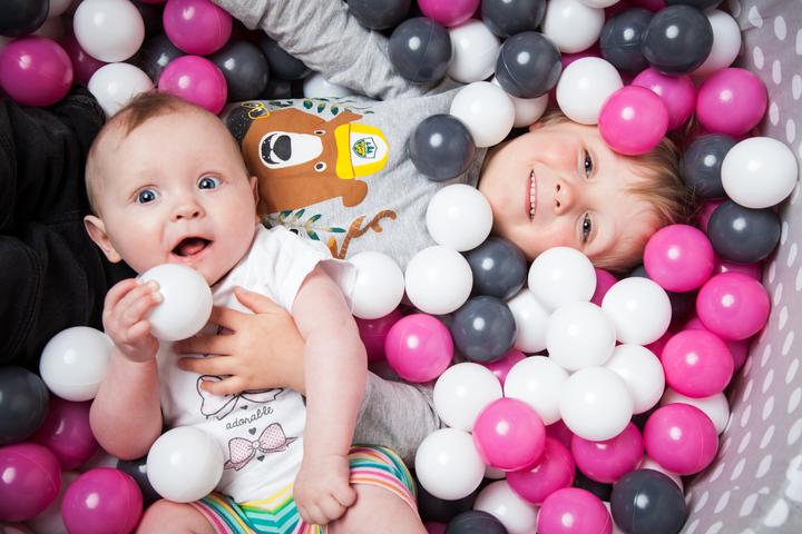 Produktbild Knorrtoys Bälleset ca. Ø6 cm - 300 balls/creme/grey/rose