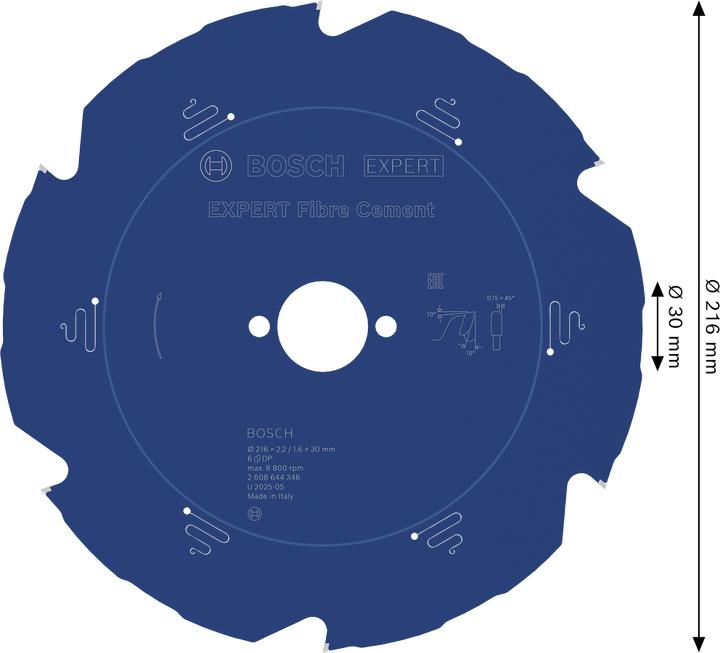 Immagine prodotto Bosch Professional Zubehör Lama per sega circolare EX FC B 216x30-