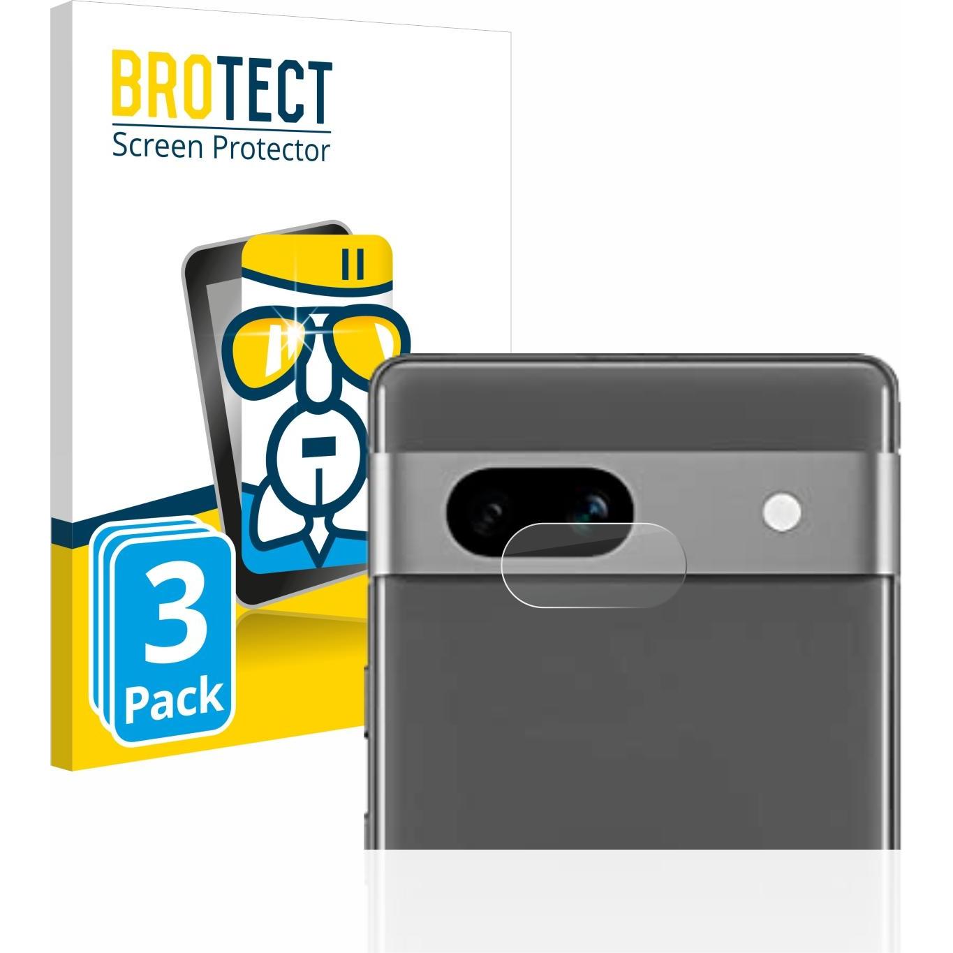 BROTECT AirGlass Panzerglasfolie (3 Stück, Google Pixel 7a), Smartphone Schutzfolie, Transparent