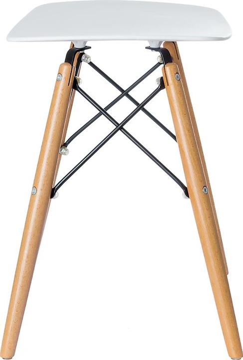 Immagine prodotto Paperflow Sgabello SKOLL, gambe in faggio massiccio, seduta bianca.