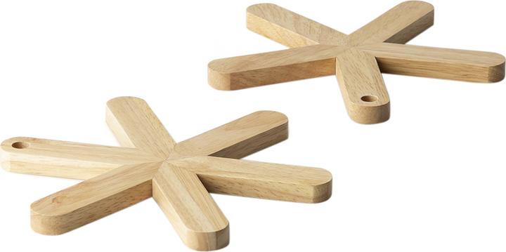 Continenta Gummibaum Untersetzer Stern (2x, Pfannenuntersetzer)