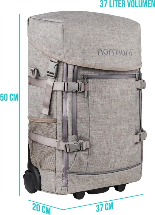 Actual product image Normani Backpack with trolley function and small rucksack - 9063 (45 l, Hand luggage (up to 50 litres))