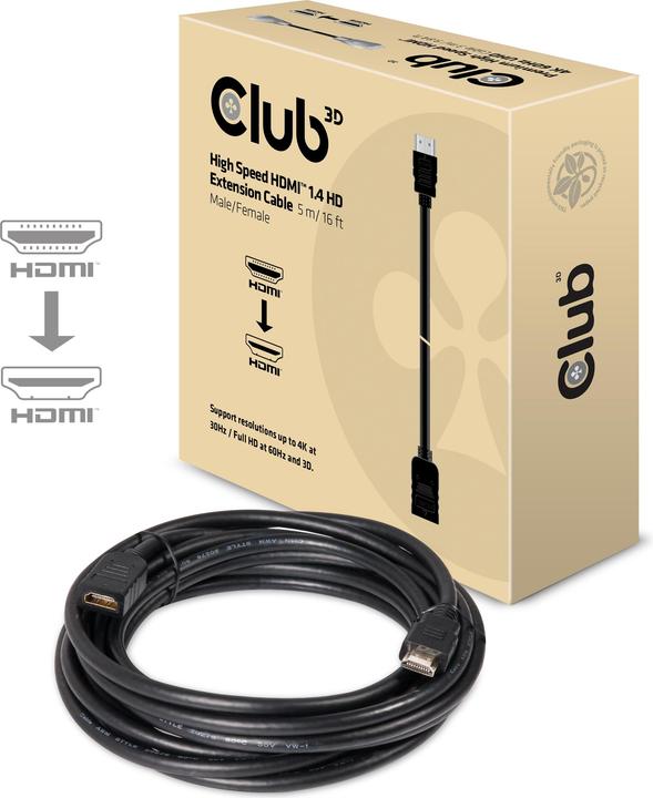 Produktbild Club 3D HDMI (Typ A) — HDMI (Typ A) (5 m, HDMI, 1.4)