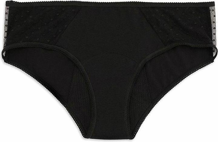 Produktbild Kiwitas Classic Plumeti Menstrual Panties - Black, Size Medium (M)