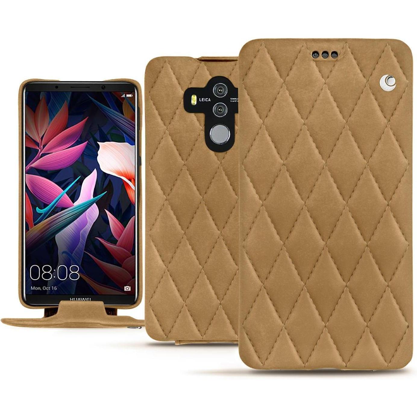 Noreve Lederschutzhülle vertikal (Huawei Mate 10 Pro), Smartphone Hülle, Braun