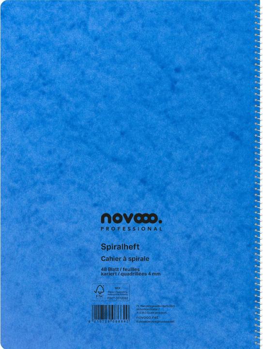Produktbild Novooo Spiralheft assortiert (A4, Kariert, Weicher Einband)