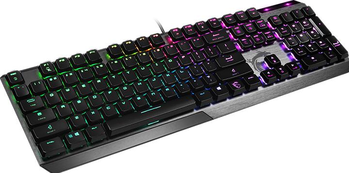 Actual product image MSI Vigor GK50 Low Profile Keyboard USB QWERTY US English, Metallic (US, Cable)