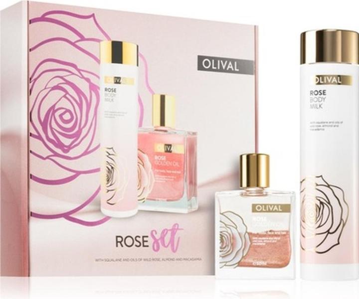 Image du produit Olival Coffret cadeau à la rose - riche en nutriments et hydratant (Kit de soins du visage)