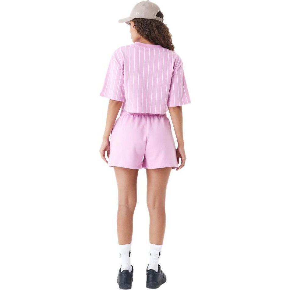 Thumbnail - New Era, Damen, Shirt, Ladies Cropped Pinstripe Top pink - XL, Rosa, (XL)