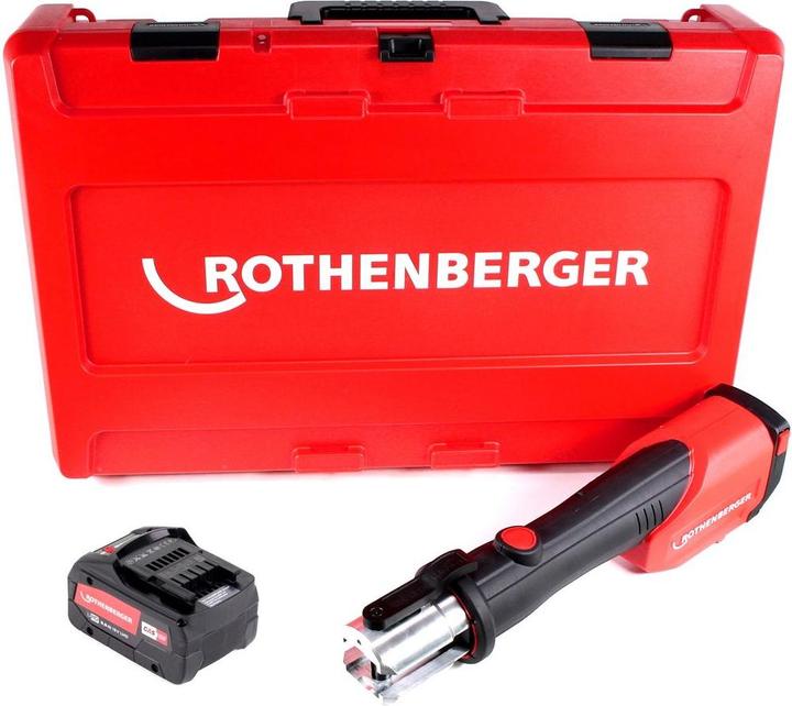 Produktbild Rothenberger ROMAX 4000 Akku Pressmaschine 18 V Li-Ion elektrohydraulisch im Transportkoffer mit 8 A