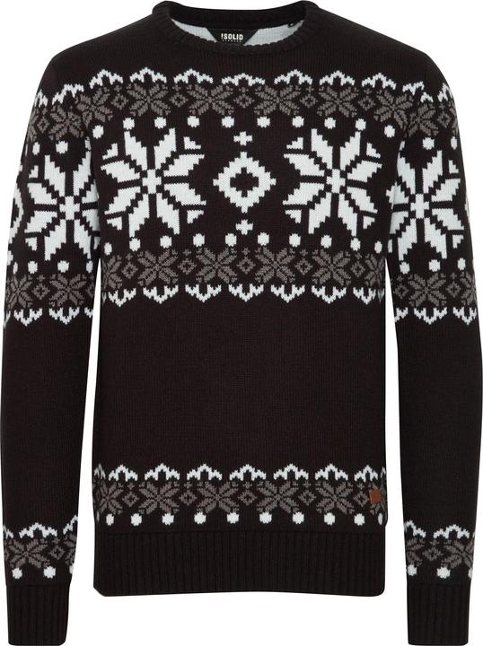 Actual product image Solid Norwig Men's Jumper Chunky Knit Pullover With Crew Neck (M)