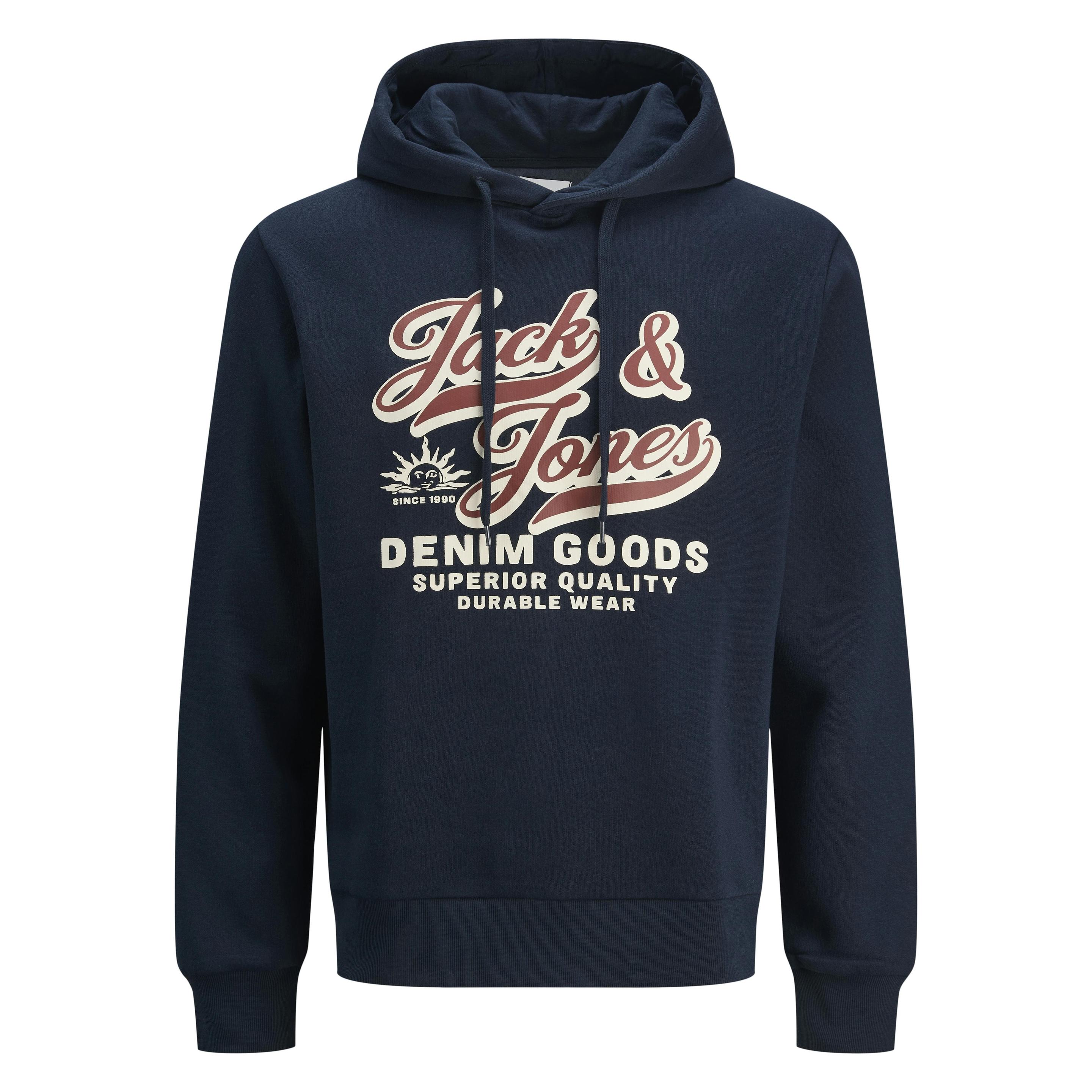 Jack & Jones, Herren, Pullover, Jjelogo Sweat Hood 2 Col 25/26 Noos, Blau, (M)