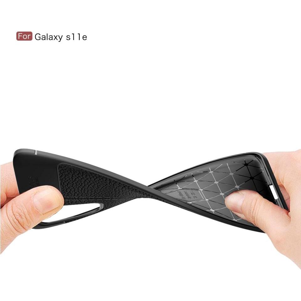 Thumbnail - Screenguard Samsung Galaxy S20 Hülle Leather Design TPU Cover (Samsung Galaxy S20+), Smartphone Hülle, Schwarz