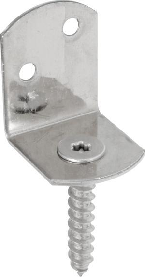 Actual product image GAH Wattle fence holder 83x32x30x38mm stainless steel matt L-shape (50 pcs.)
