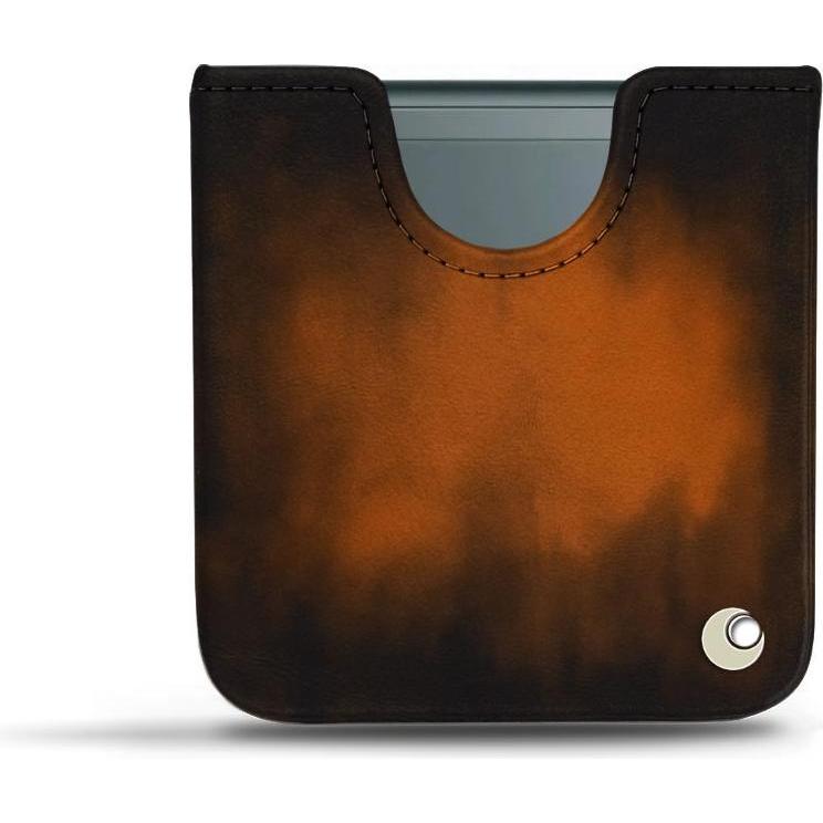 Noreve Lederschutzhülle Samsung Galaxy Z Flip3 (Samsung Galaxy Z Flip3), Smartphone Hülle, Braun