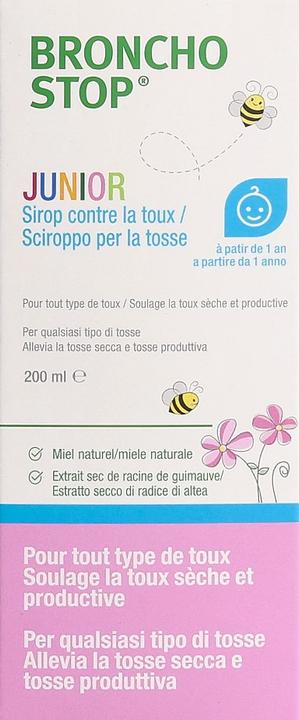Produktbild Hänseler BRONCHOSTOP Junior Hustensaft 200ml (1 Stück)