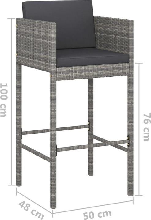 Produktbild vidaXL Garten-Bar-Set (80 x 80 x 110 cm)
