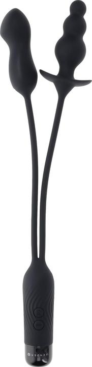 Actual product image Gender X Double My Pleasure Vibrator Black 37.5 cm