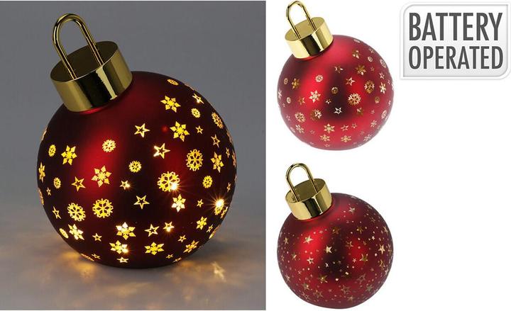 Produktbild Lifetime Weihnachtsbaumkugel Rot Ø 15 cm LED Leicht