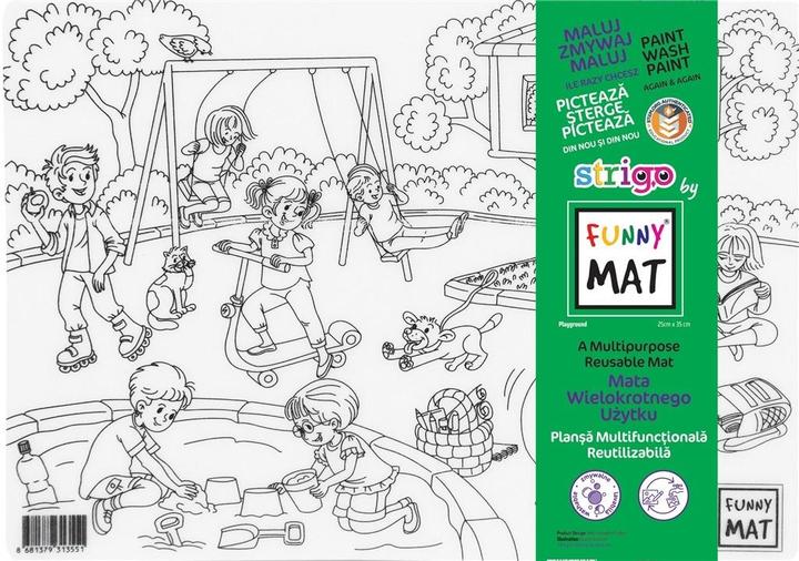 vidaXL Transparente Spielplatzmatte Funny Mat STRIGO (35 x 25 cm)