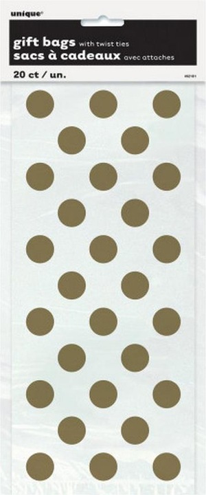 Image du produit Unique Party Pochettes cadeaux à pois pack de 20 (Papier cadeau)