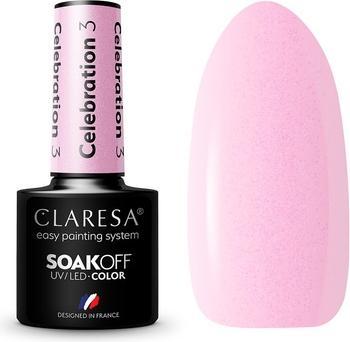 Actual product image Claresa Soak Off Uv/Led Celebration Gel Polish 03 5G (Rose, UV gel varnish)