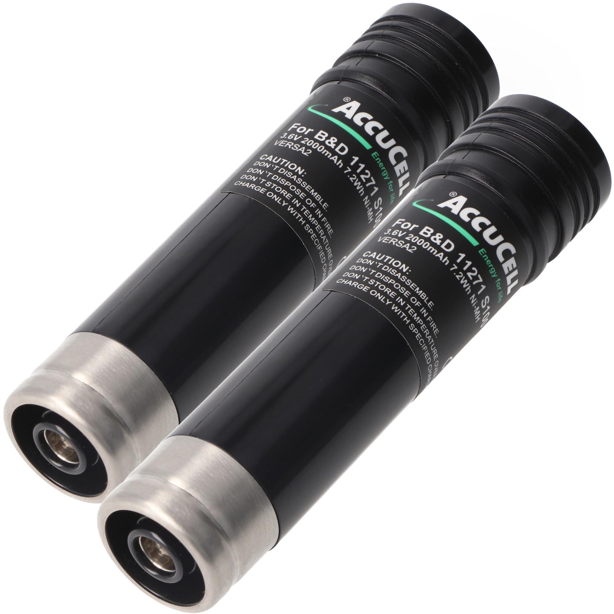 Thumbnail - AccuCell, Werkzeugakku + Ladegerät, Akku Black & Decker VersaPak VP100 2er Set (3.6 V)